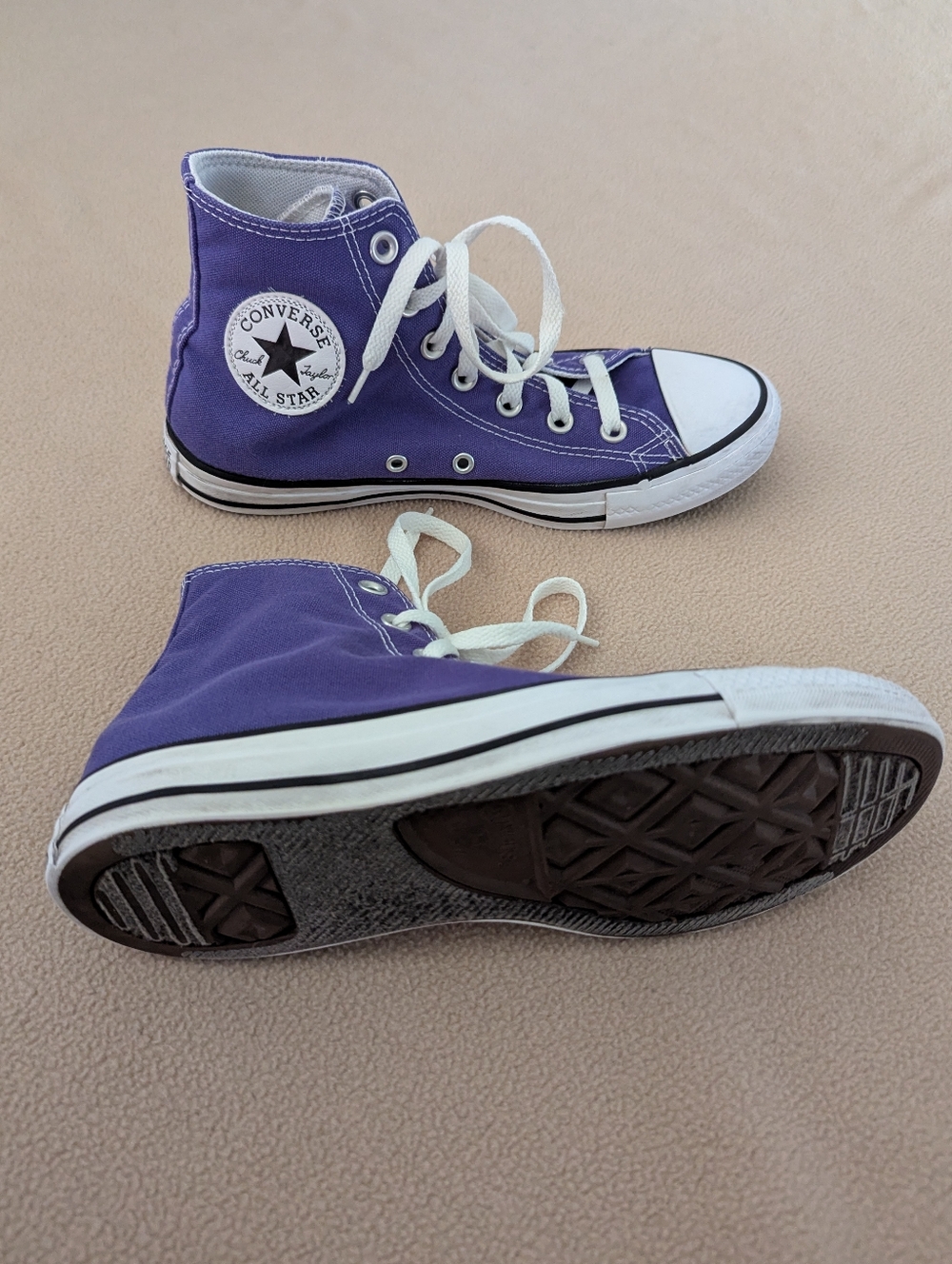 Converse Classic All Star High Top Sneakers Men's Size 6 Purple & White
